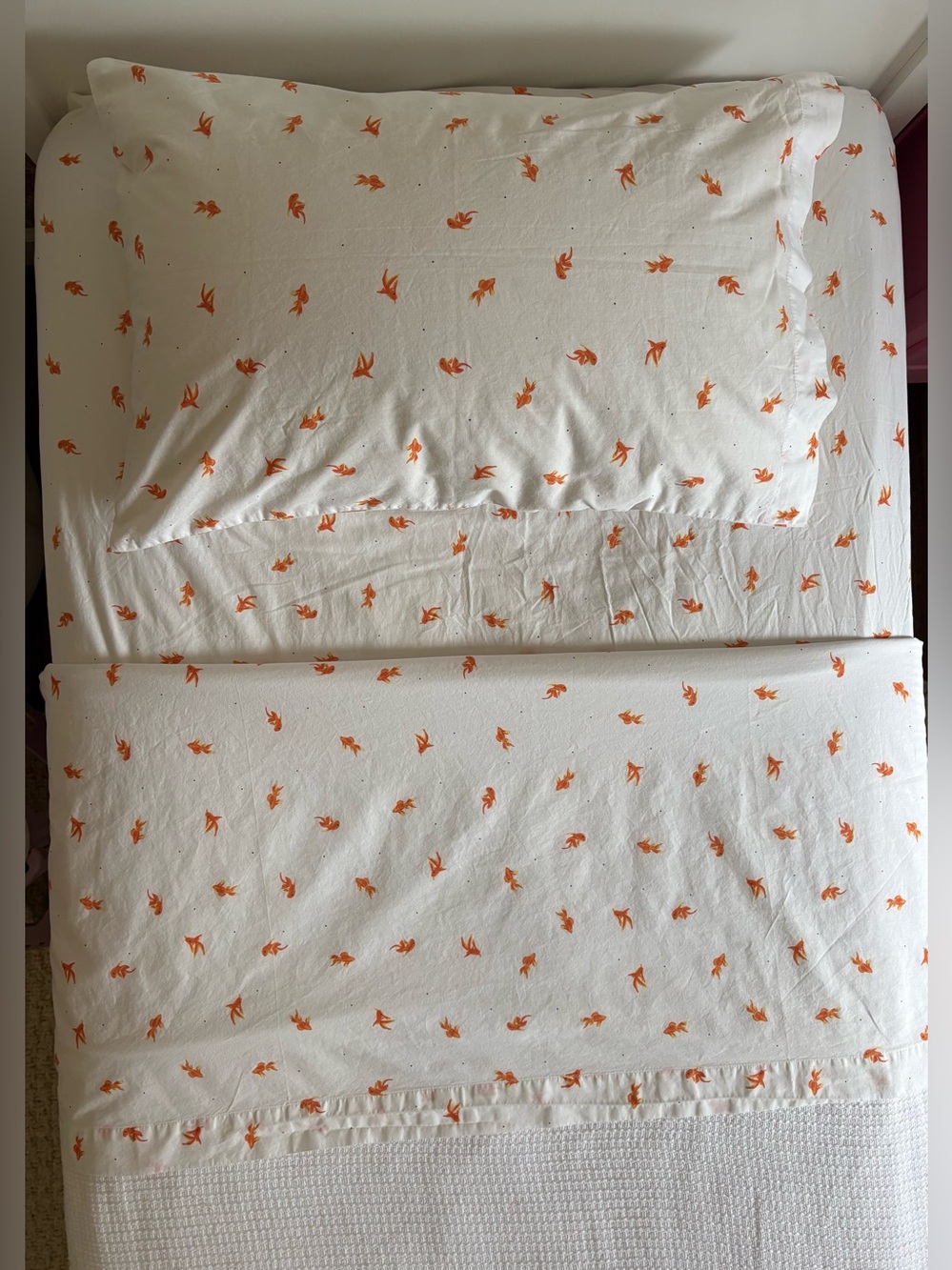 Goldfish Cotton Percale Sheet Set - Twin XL